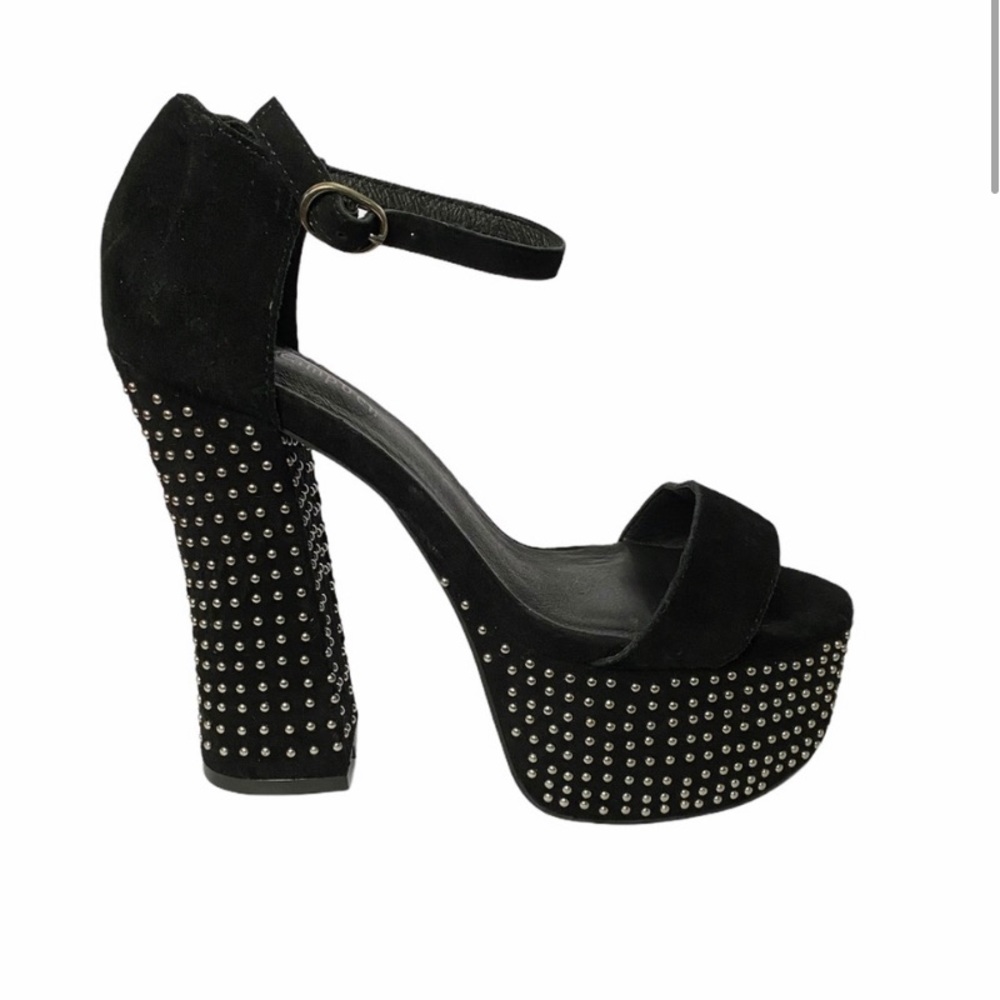 Jeffrey Campbell black stud platform heel 8